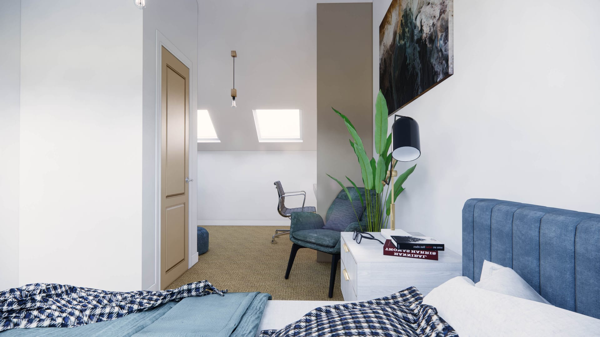 Loft conversion bedroom by J M A Group