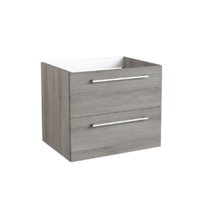 Radiance (600mm-2 Drawer) Wall Hung Vanity Unit – Grey Ash