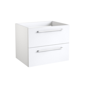 Radiance (600mm-2 Drawer) Wall Hung Vanity Unit – Glossy White
