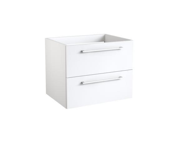 Radiance (600mm-2 Drawer) Wall Hung Vanity Unit – Glossy White