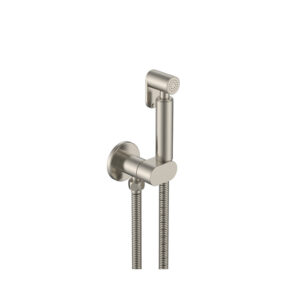 Douche Kit (Round) with Anti-Flood Safety Valve – Brushed Nickel