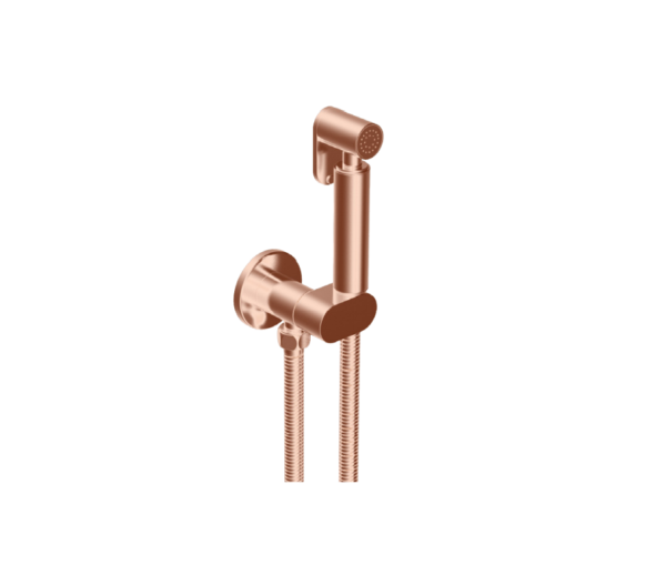 Douche Kit (Round) with Anti-Flood Safety Valve – Brushed Rose Gold