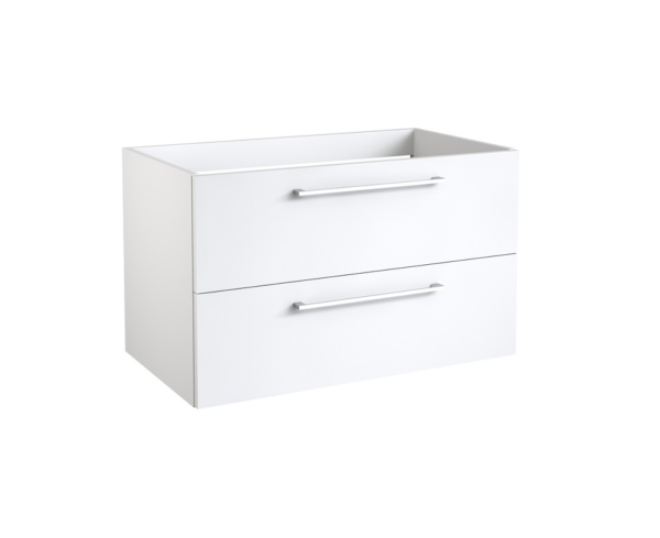 Radiance (800mm-2 Drawer) Wall Hung Vanity Unit – Glossy White