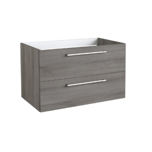 Radiance (800mm-2 Drawer) Wall Hung Vanity Unit – Grey Ash
