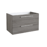 Radiance (800mm-2 Drawer) Wall Hung Vanity Unit – Grey Ash