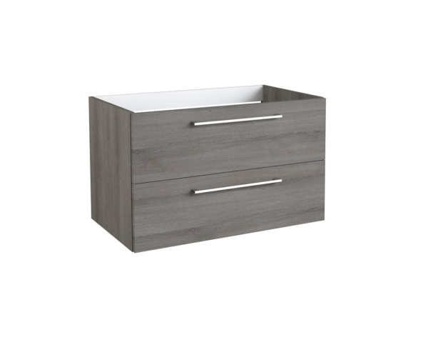 Radiance (800mm-2 Drawer) Wall Hung Vanity Unit – Grey Ash