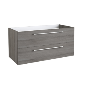 Radiance (1000mm-2 Drawer) Wall Hung Vanity Unit – Grey Ash