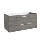 Radiance (1000mm-2 Drawer) Wall Hung Vanity Unit – Grey Ash