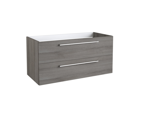 Radiance (1000mm-2 Drawer) Wall Hung Vanity Unit – Grey Ash