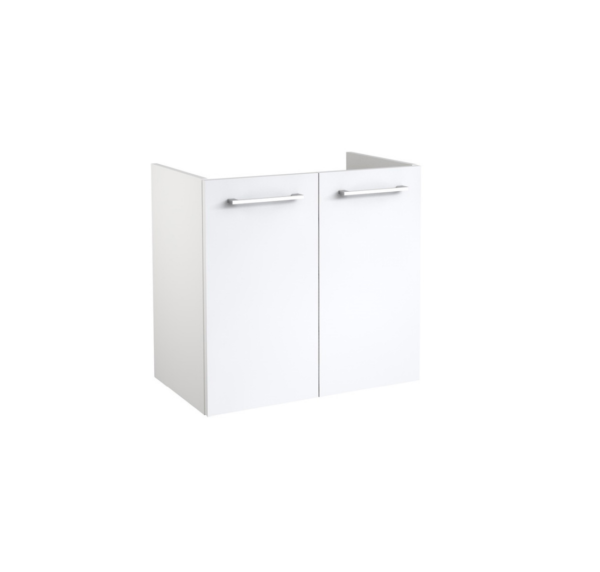 Metro (600mm-2 Door) Wall Hung Short Projection Vanity – Glossy White
