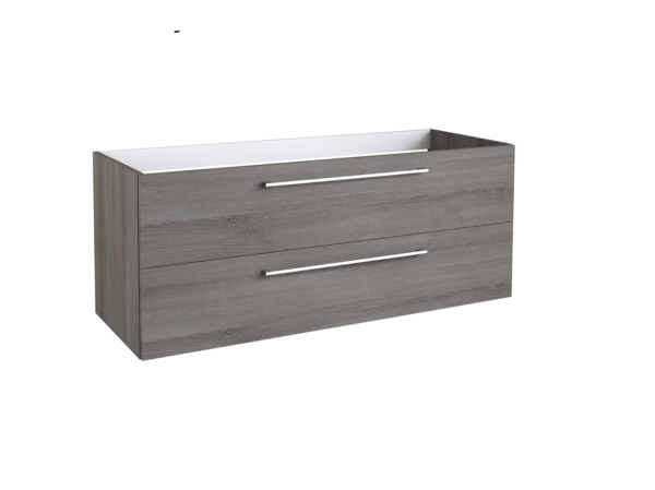 Radiance (1200mm-2 Drawer) Wall Hung Vanity Unit – Grey Ash