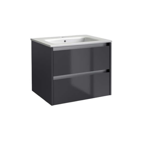 CITY39 (600mm-2 Drawer) Wall Hung Vanity Unit – Anthracite