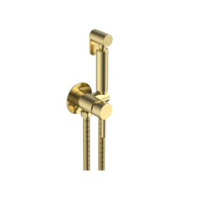 Douche Kit (Round) Manual Mixer – Brushed Gold