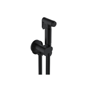 Douche Kit (Round) with Anti-Flood Safety Valve – Matt Black
