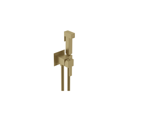 Douche Kit (Square) Thermostatic Manual Mixer – Brushed Gold