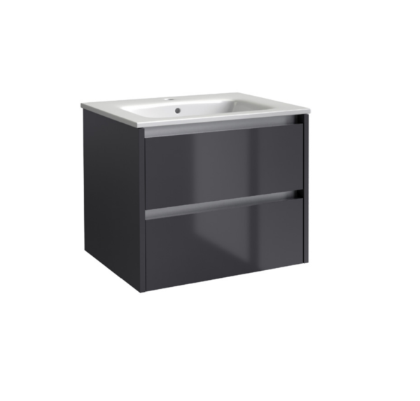 CITY39 (800mm-2 Drawer) Wall Hung Vanity Unit – Anthracite