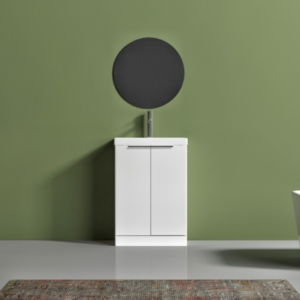 Valencia Gloss White (505mm) Floor Standing Vanity with Ceramic Basin