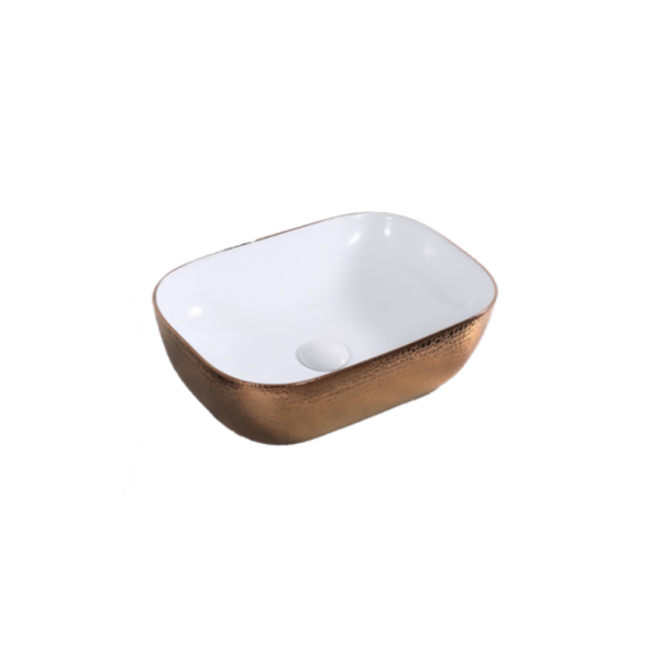 Art Basin (455x325x135mm) – Gloss Rose Gold & White