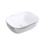 Art Basin (455x325x135mm) – Gloss Nickel & White