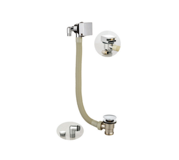 Bath Filler with Click Clack Waste (Square) (BO-BF65SQEC)
