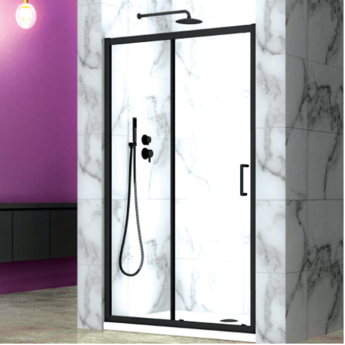 Black Sliding Shower Door (1950mm, 8mm Thickness)
