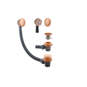 Treviso Easy Clean Bath Waste – Brushed Rose Gold
