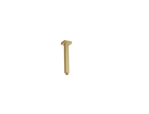 Square Ceiling Shower Arm (150mm) – Brushed Gold