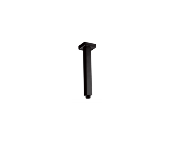Square Ceiling Shower Arm (150mm) – Matt Black