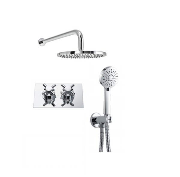 BO-CRSPACK2H: Thermostatic Concealed Shower Pack (Cross & Round)