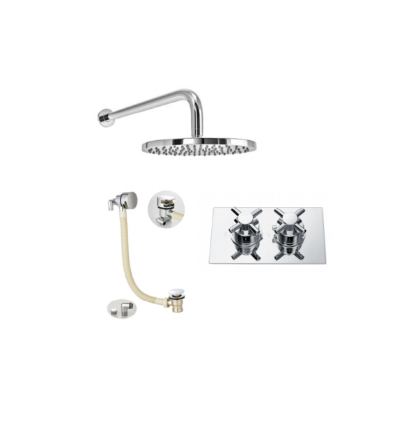 BO-CRSPACK3H: Thermostatic Concealed Shower Pack (Cross & Round)