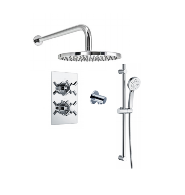 BO-CRSPACK3R: Thermostatic Concealed Shower Pack (Cross & Round)