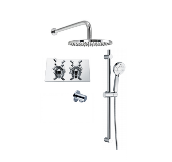 BO-CRSPACK3RH: Thermostatic Concealed Shower Pack (Cross & Round)