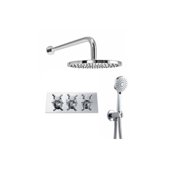 BO-CRSPACK4H: Thermostatic Concealed Shower Pack (Cross & Round)
