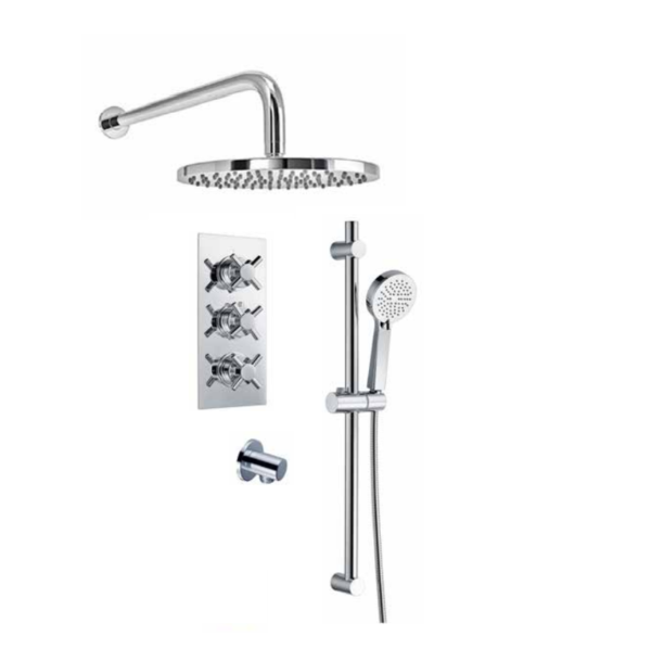 BO-CRSPACK5: Thermostatic Concealed Shower Pack (Cross & Round)