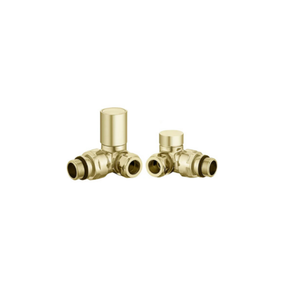 Corner Radiator Valve – Brushed Gold