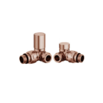 Corner Radiator Valve – Brushed Rose Gold