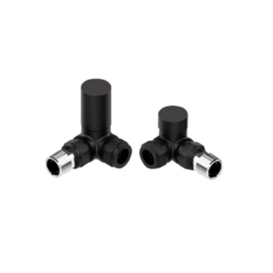 Corner Radiator Valve – Matt Black
