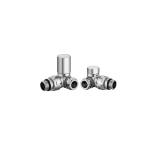 Corner Radiator Valve (Round) – Chrome