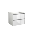CITY39 (800mm-2 Drawer) Wall Hung Vanity Unit – Glossy White
