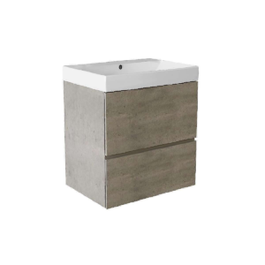 Ella Wall Hung Vanity Unit (Grey) with Ceramic Basin (BO-EL500WG)