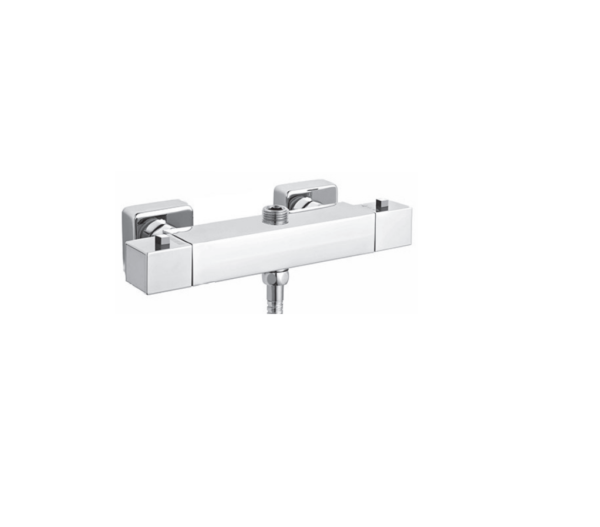 Square Exposed (2 Outlet) Thermostatic Shower Valve