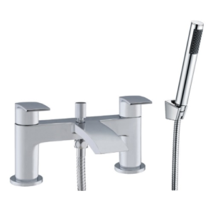 Flow (Dual Lever) – Deck Mounted Bath Shower Mixer with Kit