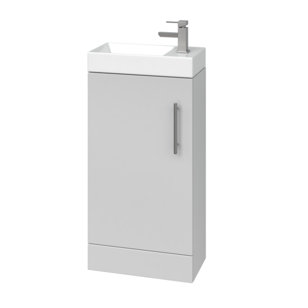 Floor Standing (400mm) Vanity Unit – Matt Light Grey