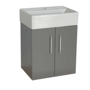 Flair (420mm-2 Door) Wall Hung Vanity Unit – Matt Dark Grey