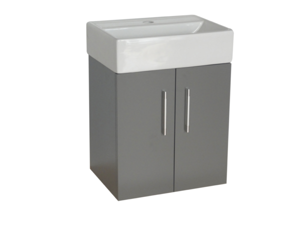 Flair (420mm-2 Door) Wall Hung Vanity Unit – Matt Dark Grey
