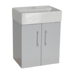 Flair (420mm-2 Door) Wall Hung Vanity Unit – Matt Light Grey