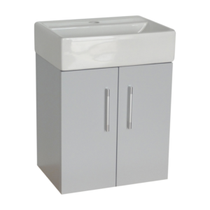 Flair (420mm-2 Door) Wall Hung Vanity Unit – Matt Light Grey
