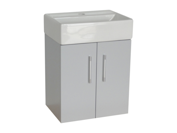Flair (420mm-2 Door) Wall Hung Vanity Unit – Matt Light Grey
