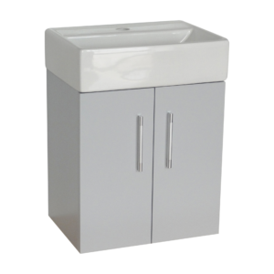Flair (420mm-2 Door) Wall Hung Vanity Unit – Matt Light Grey