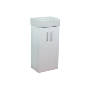 Flair (420mm-2 Door) Floor Standing Vanity Unit – Glossy White